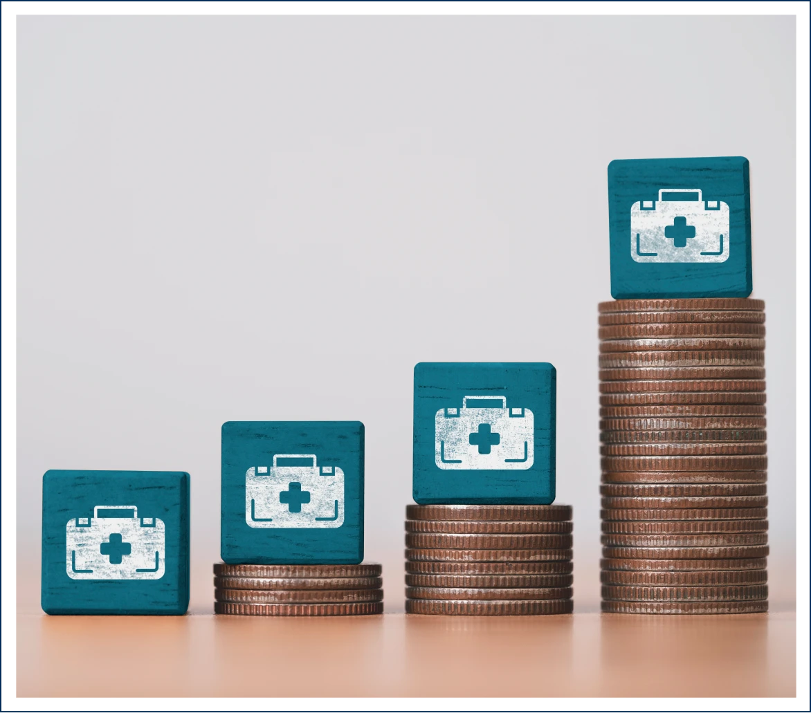 Increasing healthcare funding depiction