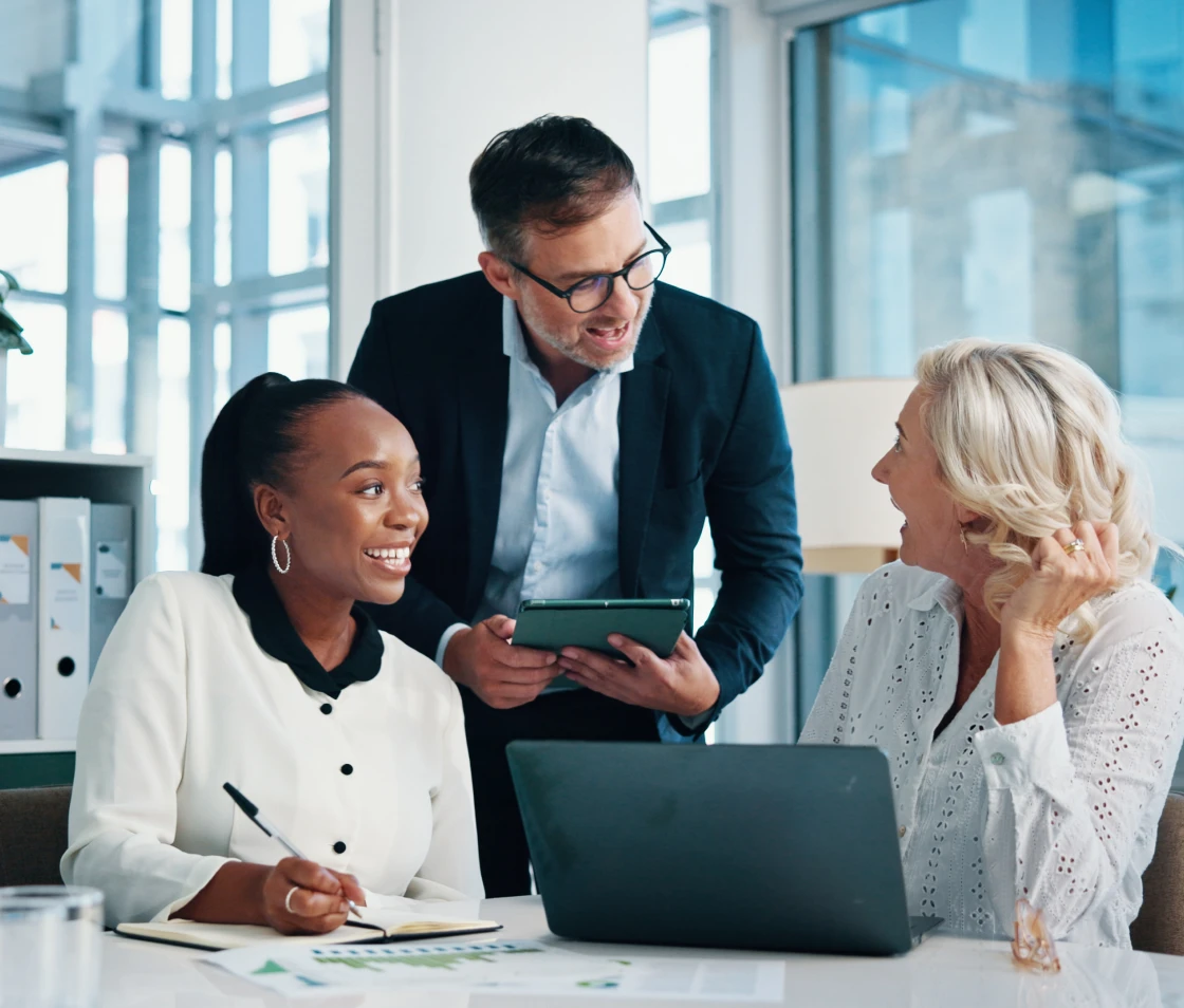 Business meeting with diverse professionals